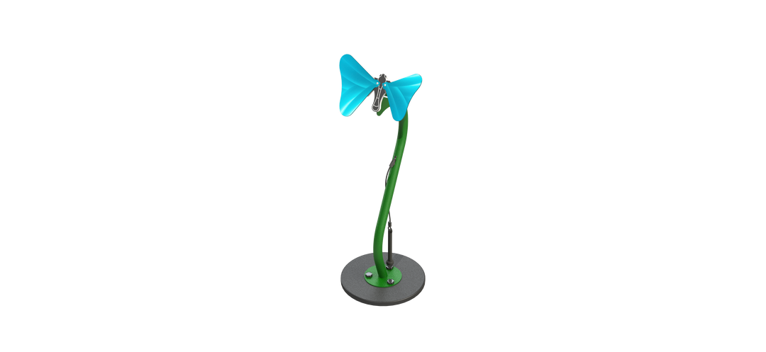 blue butterfly instrument rendered