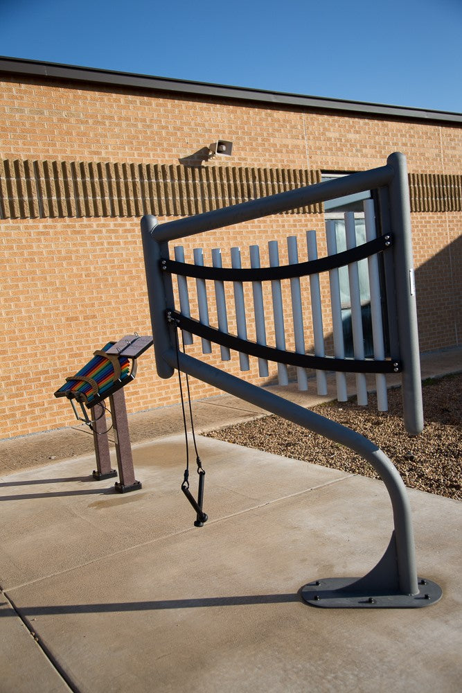 harp instrument at a school yard