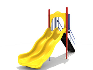 5' Free Standing Double Wave Slide