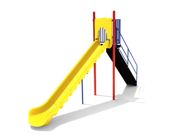 7' Free Standing Playground Single Sectional Slide