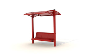 Perforated Bench with Shade