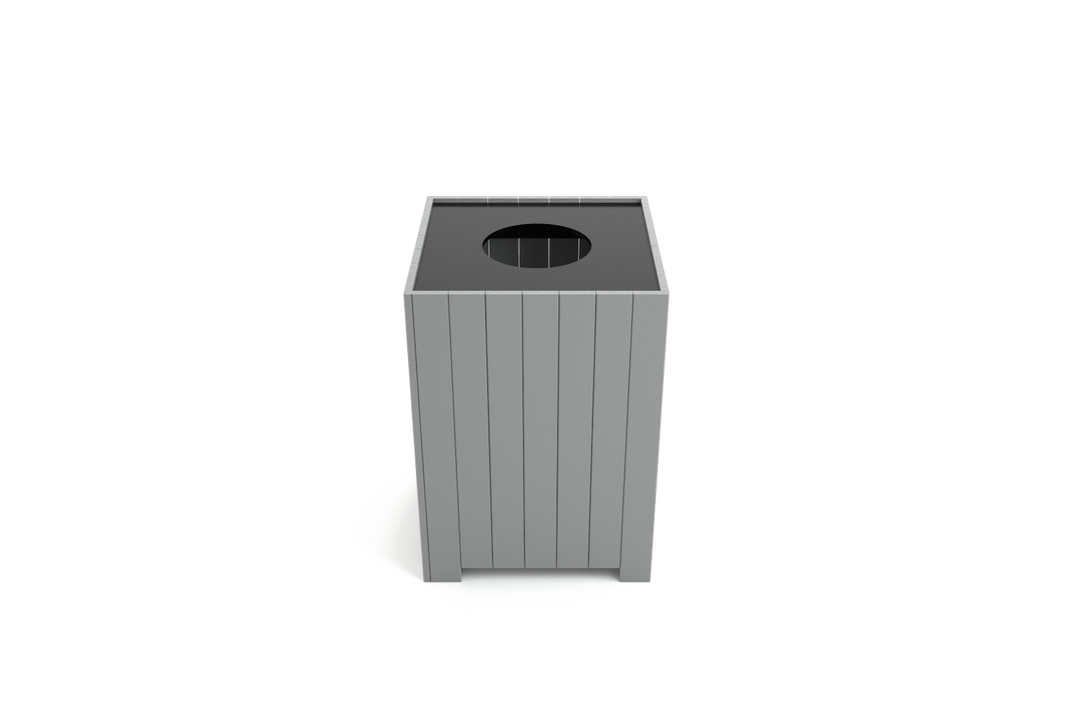 32 Gallon Recycled Trash Receptacle - Square