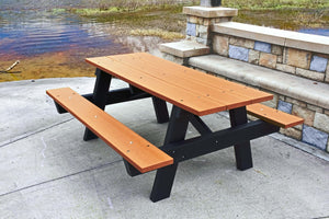 A-Frame Recycled Picnic Table