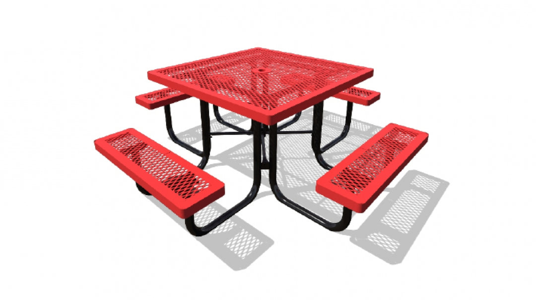 Red regal square portable Table