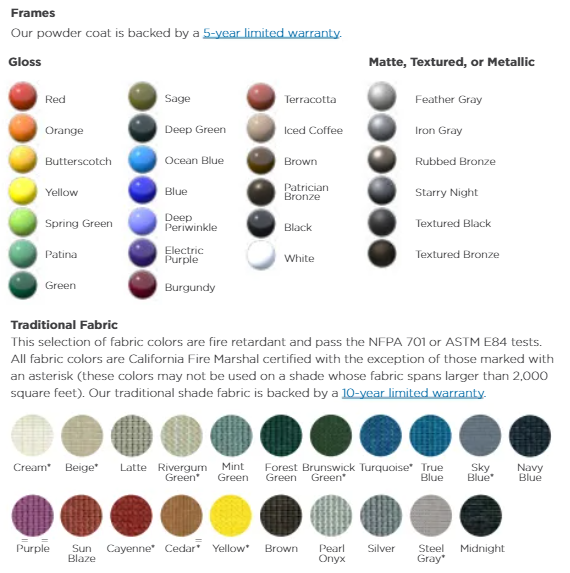 color sheet